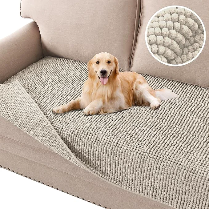 Versatile H.VERSAILTEX Plush Chenille Dog Bed Cover Thick Soft Sofa Cover Durable