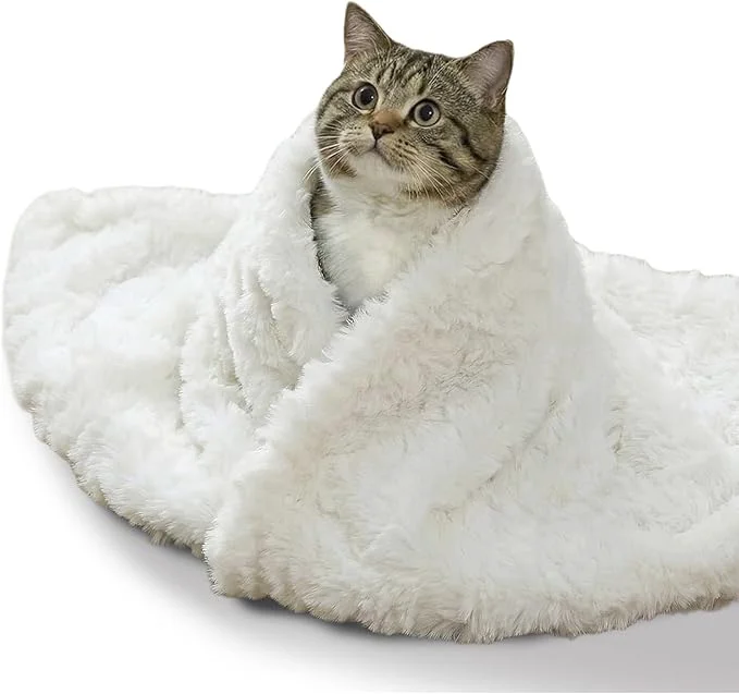Expertly Made Cat Blanket for Indoor Cats Ultra-Soft Plush Small Blanket Machine Washable Enhanced