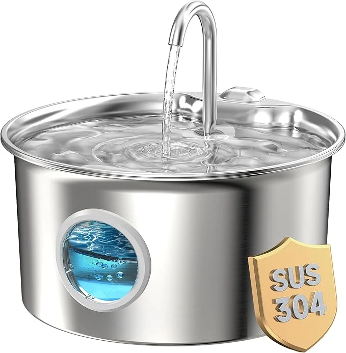 Unique Cat Water Fountain Stainless Steel Cat Fountain Practical