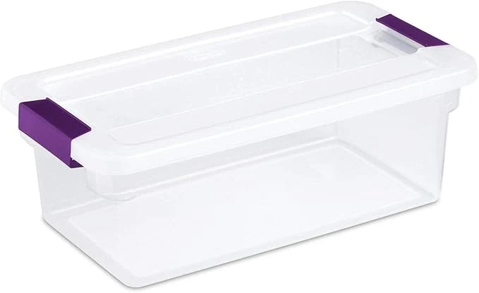 Artisan Sterilite 6 Qt ClearView Latch Storage Box Stackable Bin with Latching Lid Plastic Container to Organize Shoes in Closet Clear Base Lid 12-PackAbout ThisOverview Organic