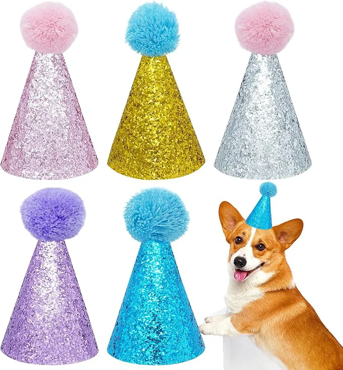 Fine PET SHOW 5 Pack Small Dog Birthday Hats Party Hats Sophisticated