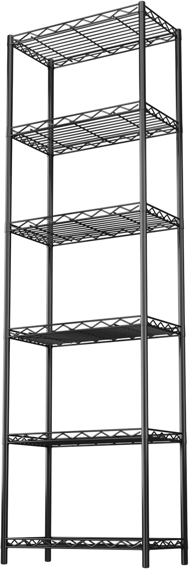 Natural HOMEFORT 6-Tier Storage Shelves Heavy Duty Metal Storage Rack Wire Shelving Unit Organizer Rack for for Pantry Closet Kitchen Laundry 21 Wx11.4 Dx67 H Black About ThisOverview Long-Lasting