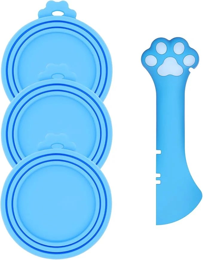 Innovative Pet Can Opener 3 Pcs Cat Food Can Lids Universal BPA Silicone Covers Traditional