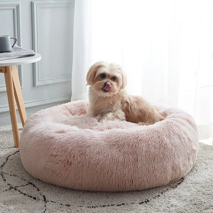 Smooth WESTERN HOME WH Calming Dog Cat Bed Anti-Anxiety Donut Cuddler Warming Cozy High-Grade