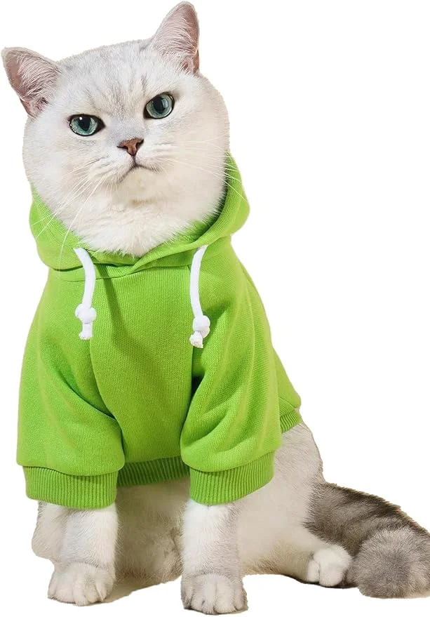 World-Class QWINEE Basic Dog Hoodie Sweatshirt Puppy Sweater Warm Cat Costumes Pet Clothes Minimalist