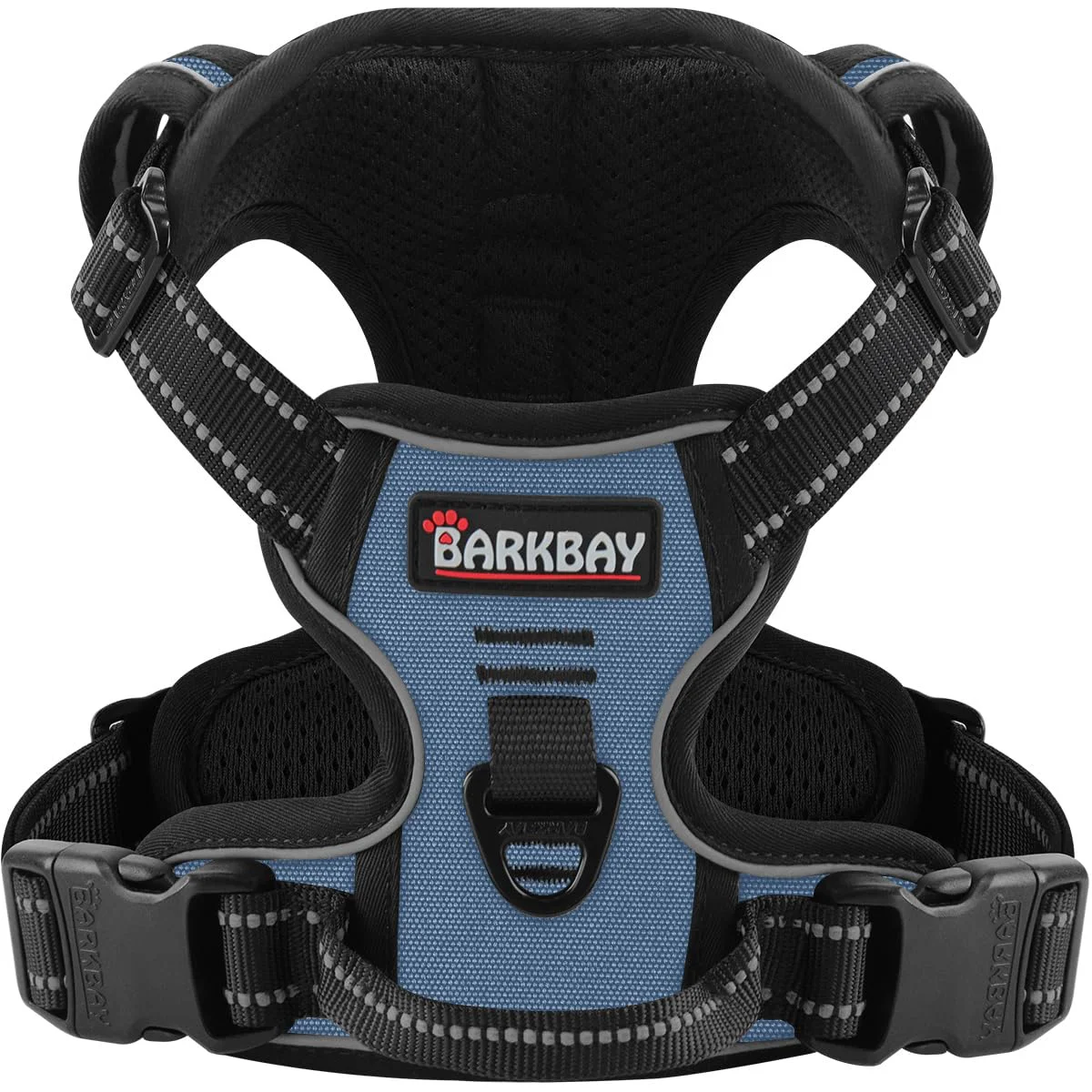 Solid BARKBAY No-Pull Harness for Small Dogs — Adjustable Reflective Durable Navy Minimalist