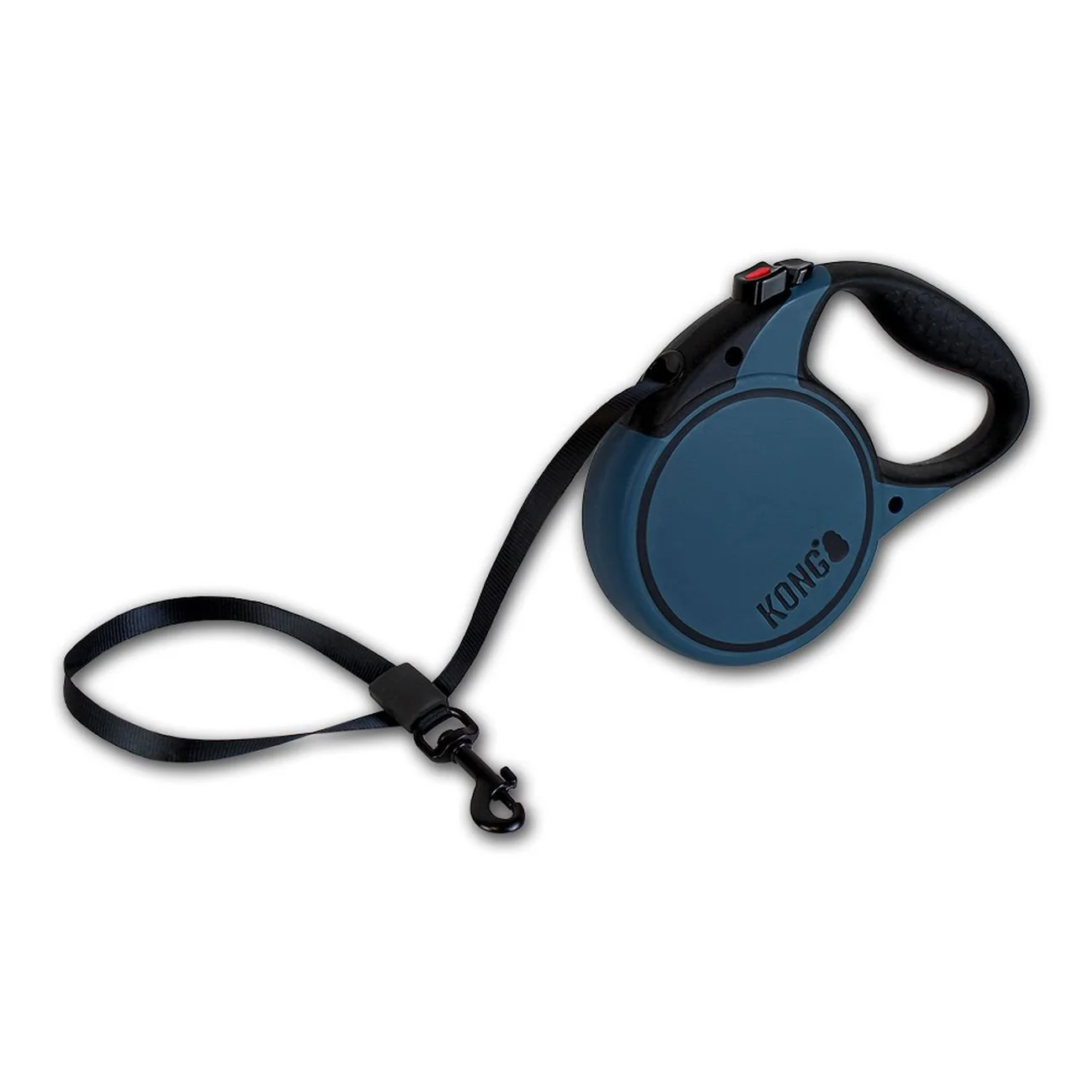 Traditional KONG Terrain Retractable Dog Leash – Small Blue 16' Soft Grip Reflective Belt Classic