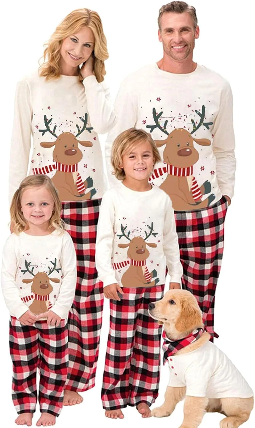 Elite Matching Family Christmas Pajamas Set - Xmas Sleepwear PJs Dependable