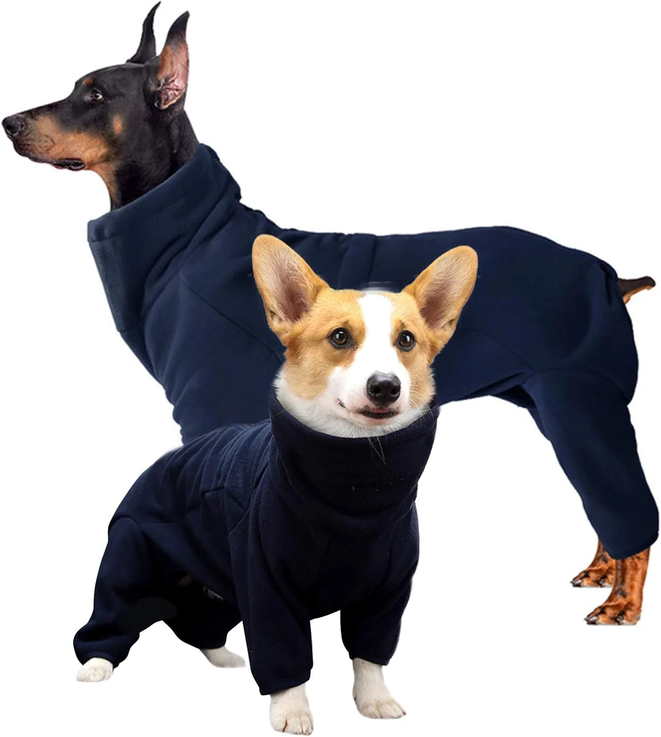 Versatile ROZKITCH Warm Dog Pajamas Pet Windproof Warm Cold Weather Jacket Vest Cozy Jumpsuit Apparel Outfit Clothes for Large Giant Dog Walking Hiking Sleep Blue 3XL Relaxed