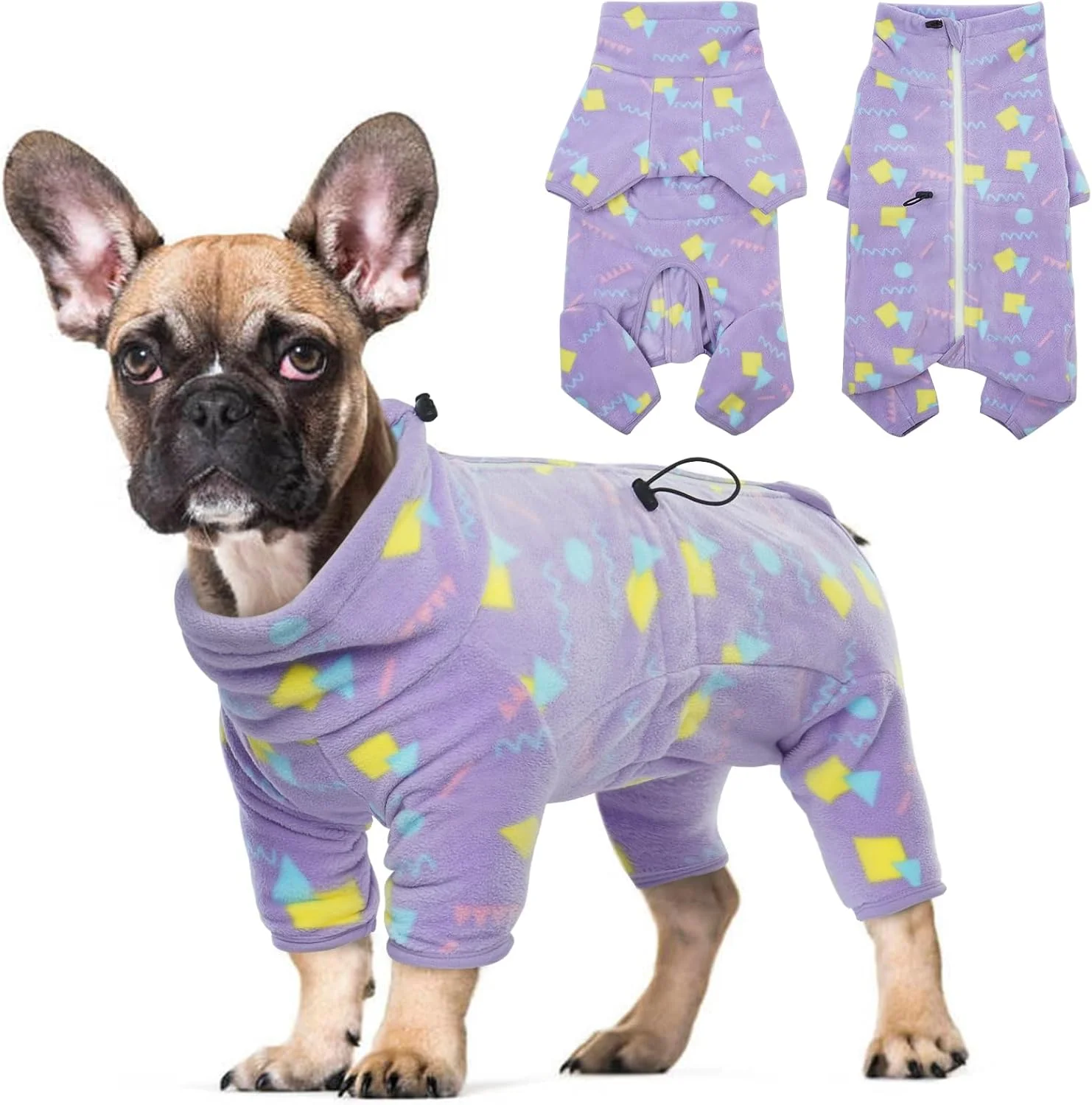 Elegant ROZKITCH Dog Leg Warmers for Medium Dogs Pet Windproof Warm Cold Weather Jacket Vest with Luminous Zipper Jumpsuit Apparel Outfit Clothes for Small Medium Large Dog Geometry M Advanced
