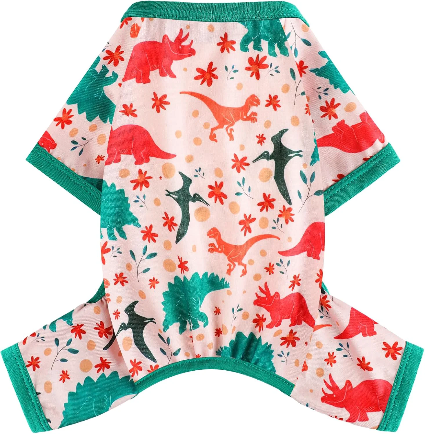 Versatile Dog Pajamas Small Sized Dogs Stretchable Summer Dog Clothes Pjs 4 Legs Girl Boy Cute Soft Puppy Outfits Doggie Cat Jammies Jumpsuit Sleeper for Pet Dinosaur S Certified