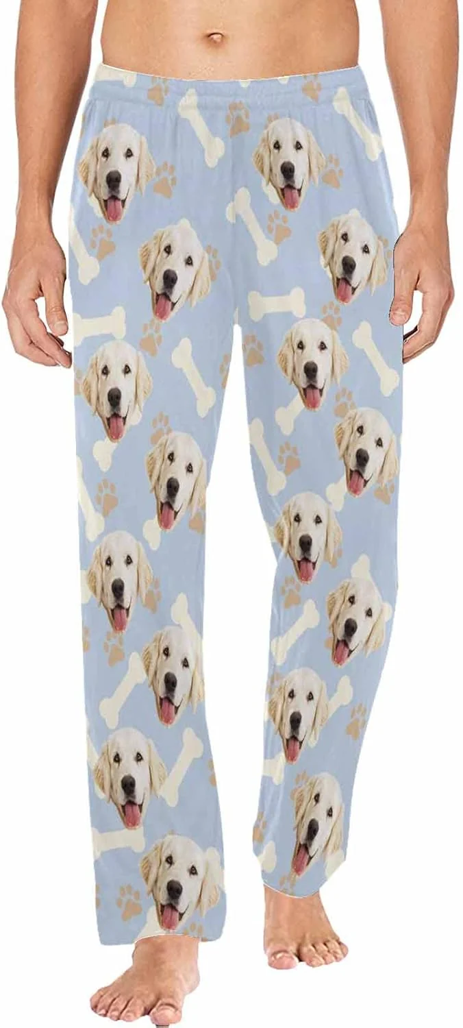Elegant MyPupSocks Customized Face Pajamas Pants Photo Pajama Bottoms for Men S-XXL Verified