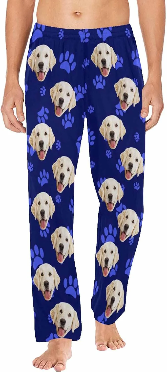 Lightweight MyPupSocks Customized Face Pajamas Pants Photo Pajama Bottoms for Men S-XXL Smart