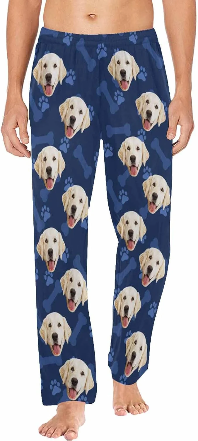 Exceptional MyPupSocks Customized Face Pajamas Pants Photo Pajama Bottoms for Men S-XXL Premium