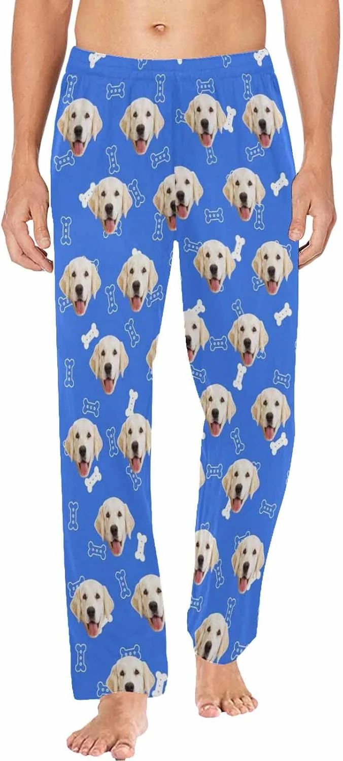 Prestigious MyPupSocks Customized Face Pajamas Pants Photo Pajama Bottoms for Men S-XXL Minimalist