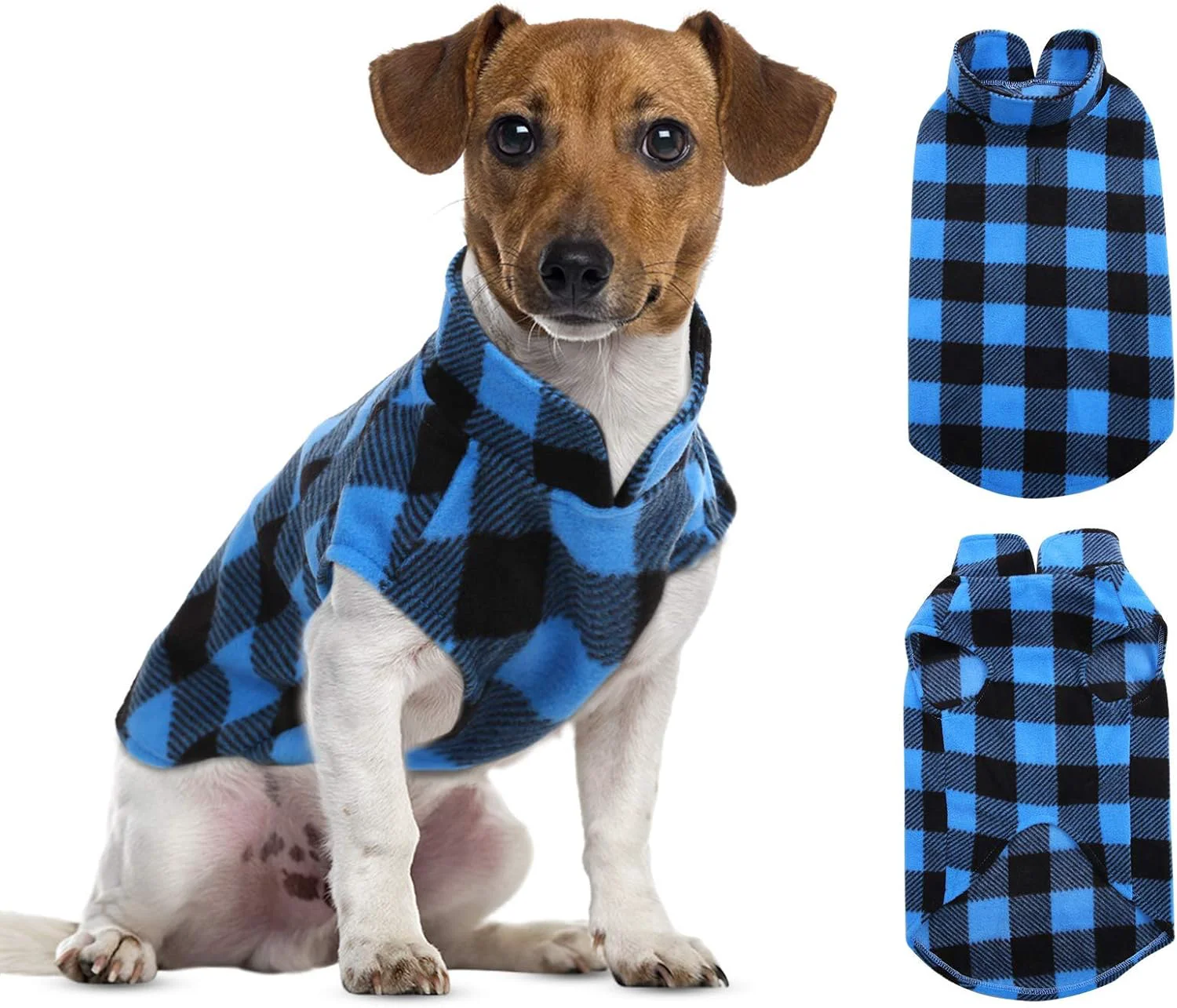 Crafted ASENKU Dog Plaid Shirt Dog Sweater Plaid Reversible Doggie Vest Pets Clothes Pet Apparel for Small Medium Large Dogs Blue S Quality