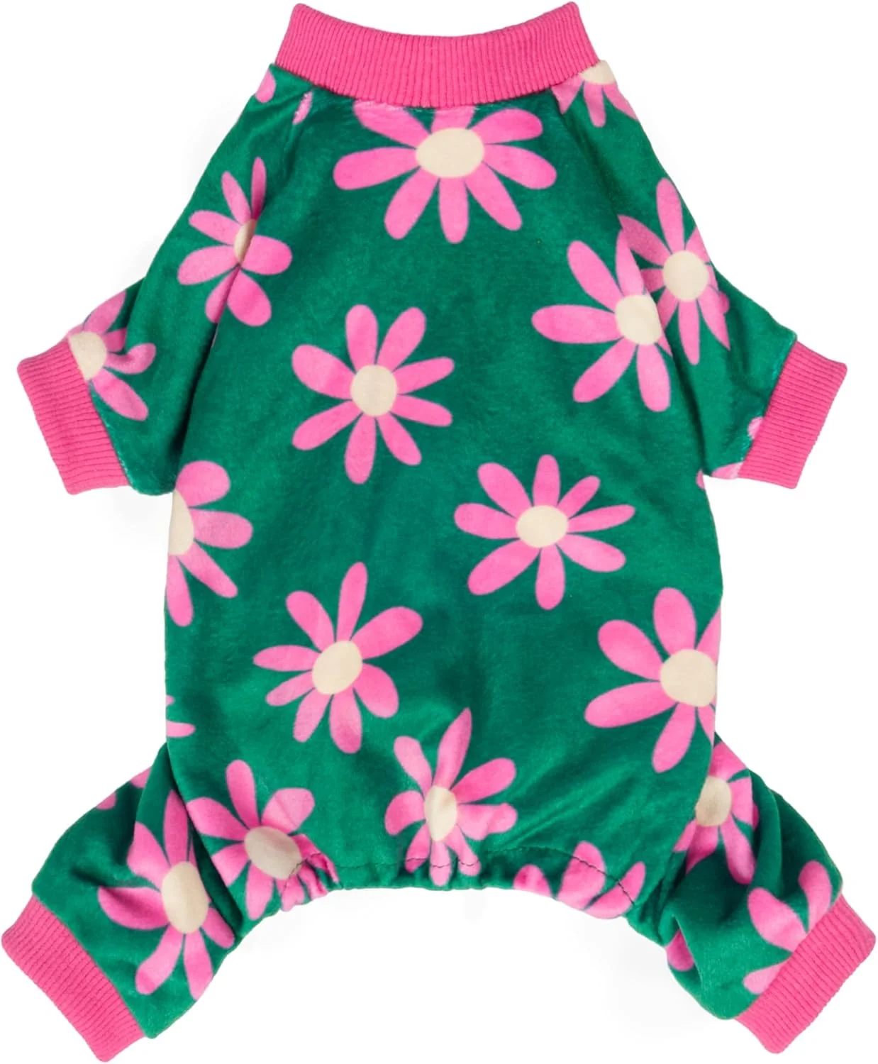 Eco-Friendly Fitwarm Flower Fleece Dog Pajamas Warm Winter Dog Clothes for Small Dogs Girl Cozy Pet Onesie with Feet Dark Green XL Prestigious