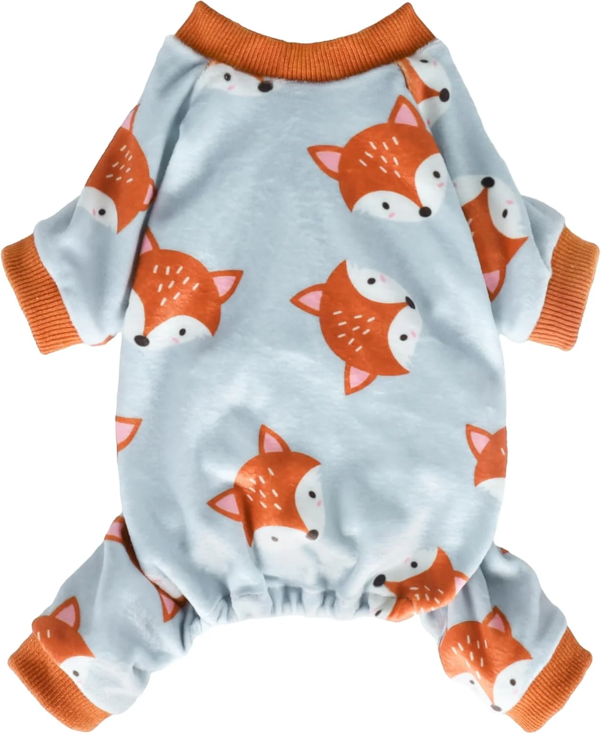 Classic Fitwarm Funny Fox Dog Pajamas Warm Dog Onesie Dog Clothes for Small Dogs Girl Boy Lightweight Velvet Pet Outfit Gray Orange Small Smart
