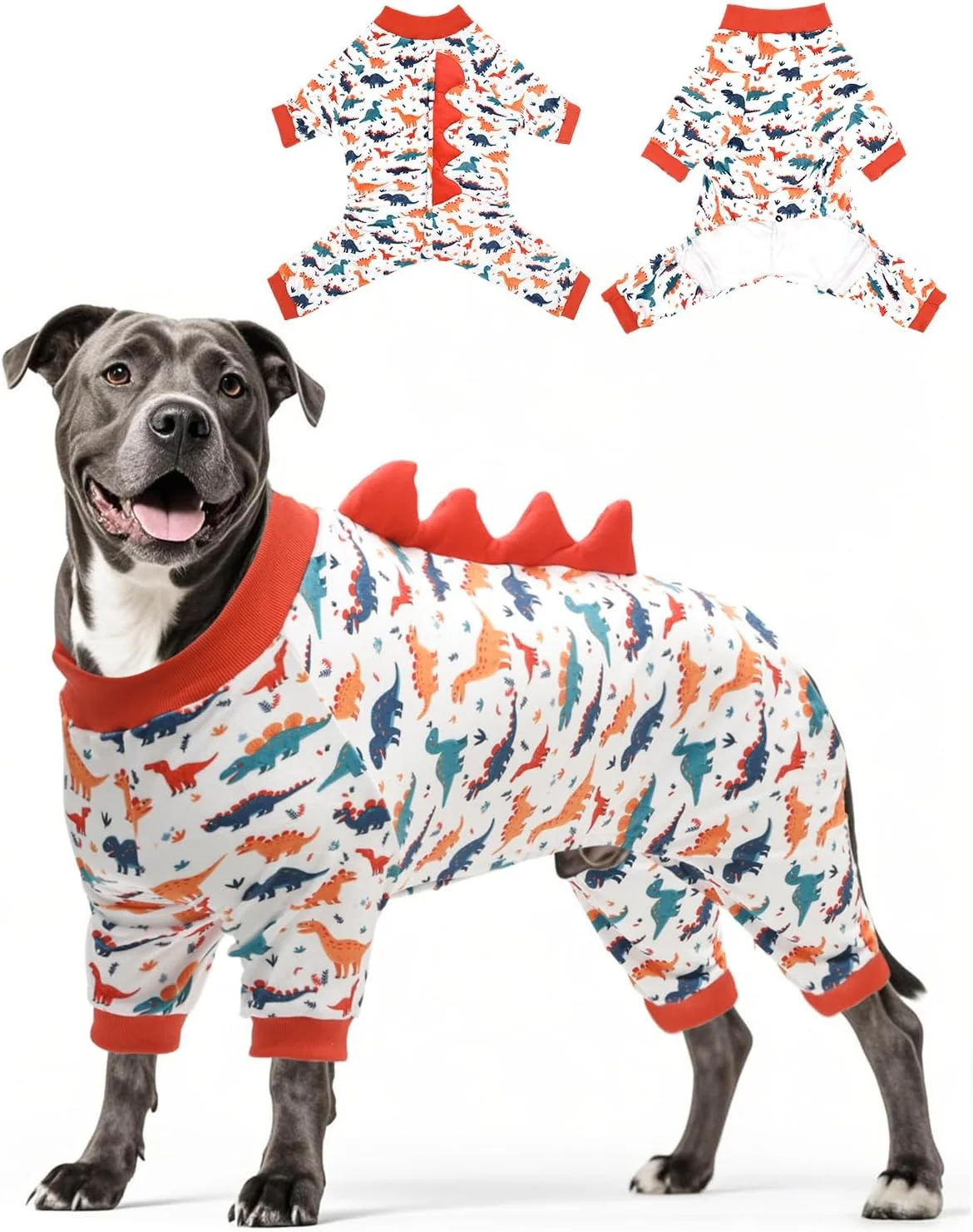 Clean CuteBone Dinosaur Costume Dog Pajamas Stretchy Spandex Crystal Velvet Sleepwear Coat for Small Dogs Soft Warm Pet Outfit Clothes for Cold Weather Cozy Pullover Design COSP02-3XL Next-Generation