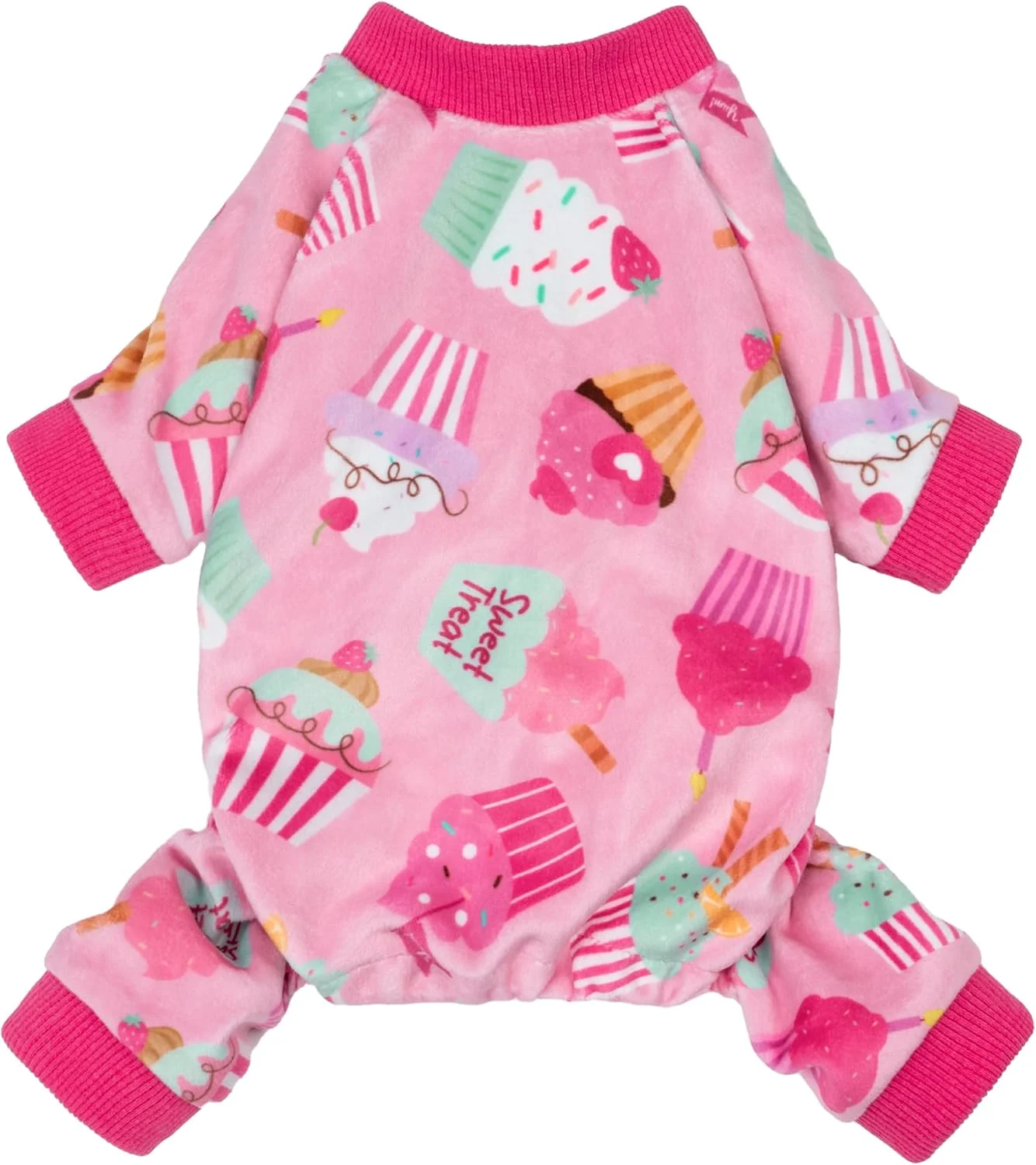 Traditional Fitwarm Cupcake Dog Pajamas Birthday Outfit for Small Dogs Girl Cozy Pet Onesie with Feet Pink XS Professional