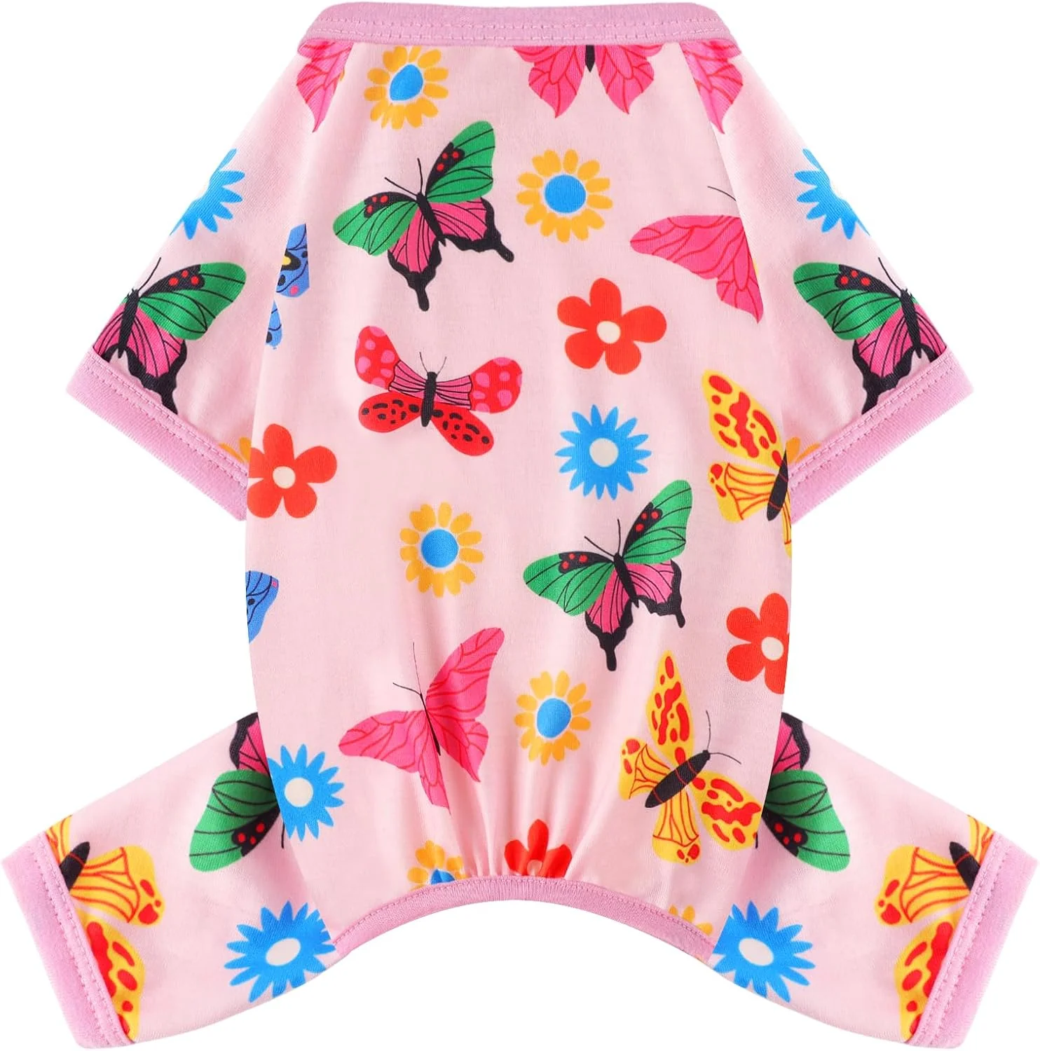 Efficient Dog Pajamas Small Sized Dogs Stretchable Summer Dog Clothes Pjs 4 Legs Girl Boy Cute Soft Puppy Outfits Doggie Cat Jammies Jumpsuit Sleeper for Pet Butterfly XS Long-Lasting