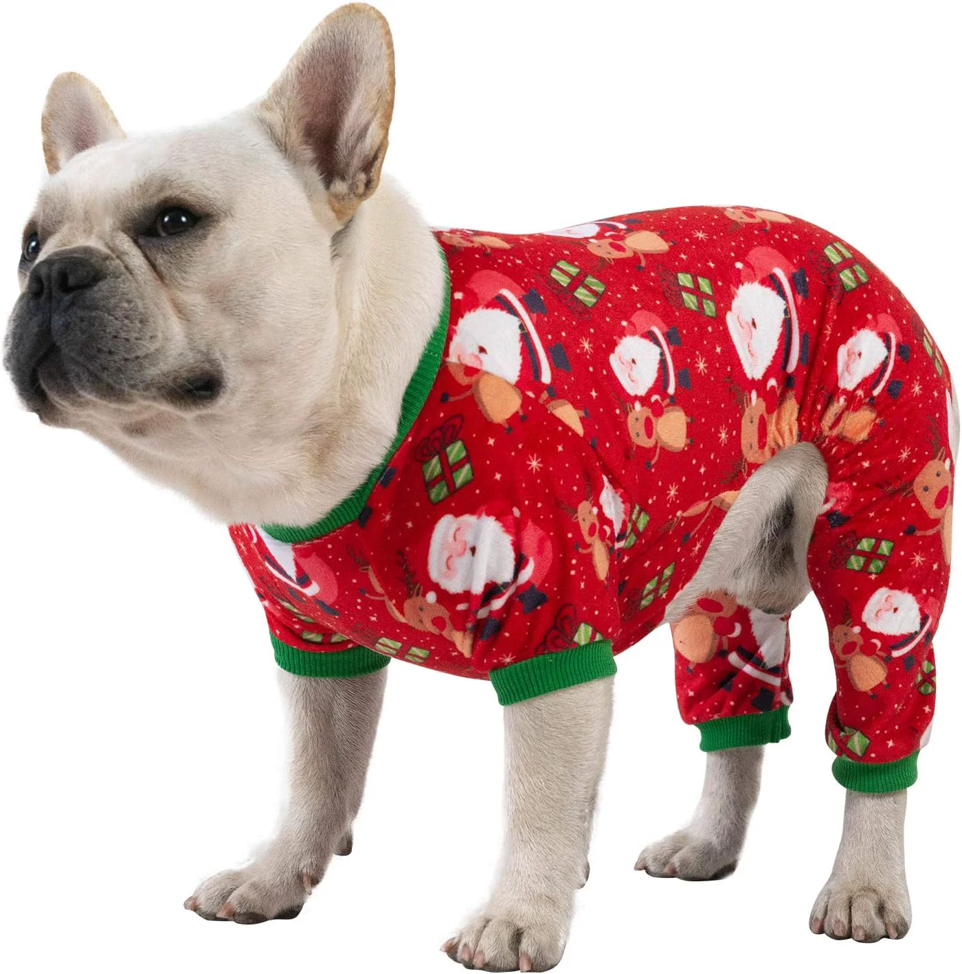 Casual CuteBone Small Dogs Christmas Outfit Soft Puppy Onesies Pjs Dog Pajamas Pet Coat Cat Apparel Comfy Doggie Jumpsuit Bodysuit for All Seasons P135L Practical