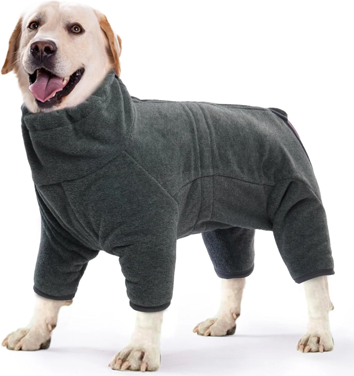 Outstanding ROZKITCH Fleece Jacket for Dogs Pet Windproof Warm Cold Weather Jacket Vest Cozy Jumpsuit Apparel Outfit Clothes for Small Medium Large Dog Walking Hiking Sleep Grey M Specialty