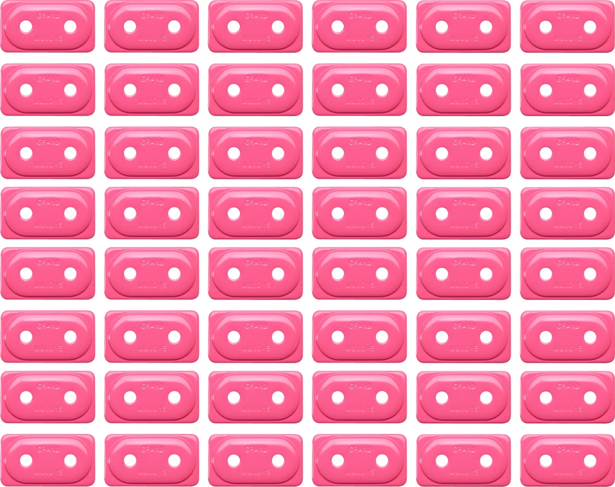 Organic WOODY'S Support Plates - Pink - Double - 48 Pack ADG-3820-48 Eco-Friendly