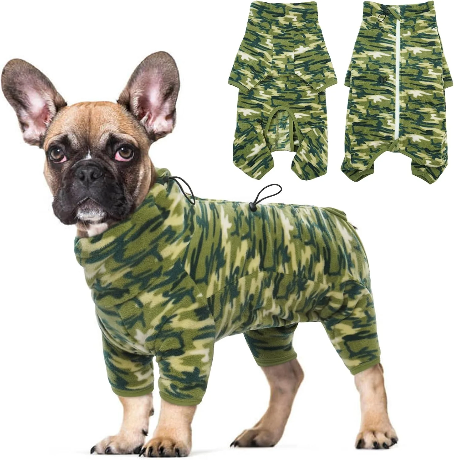 Superior ROZKITCH Camouflage Dog Winter Coat Soft Fleece Pullover Pajamas Pet Windproof Warm Cold Weather Jacket Vest with Luminous Zipper Jumpsuit Apparel Outfit Clothes for Small Medium Large Dog Camo M Classic