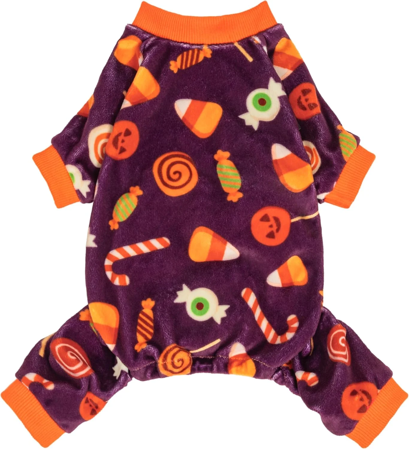 Stylish Fitwarm Halloween Candy Dog Pajamas Funny Costumes for Small Dogs Boy Girl Pet Outfit Purple Orange XL Proven