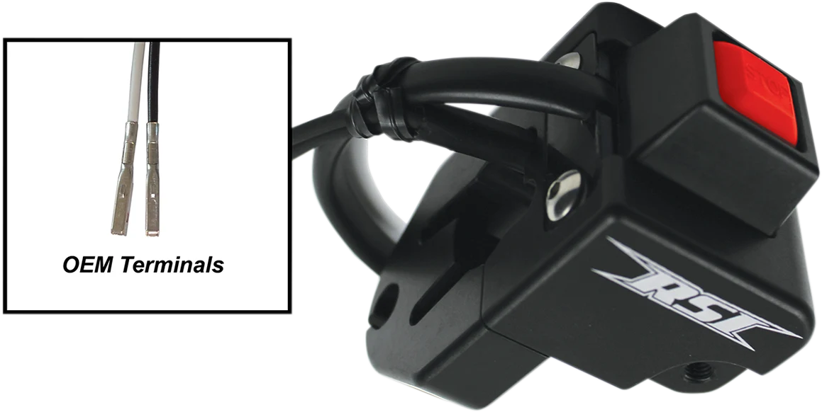 Recyclable RACE SHOP INC. TB-9 Throttle Kill Switch for Ski Doo - Black Elite