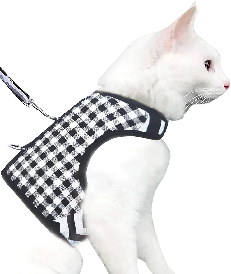 Official Cat Harness and Leash for Walking Escape Proof Adjustable Cat Vest Harness Sustainable