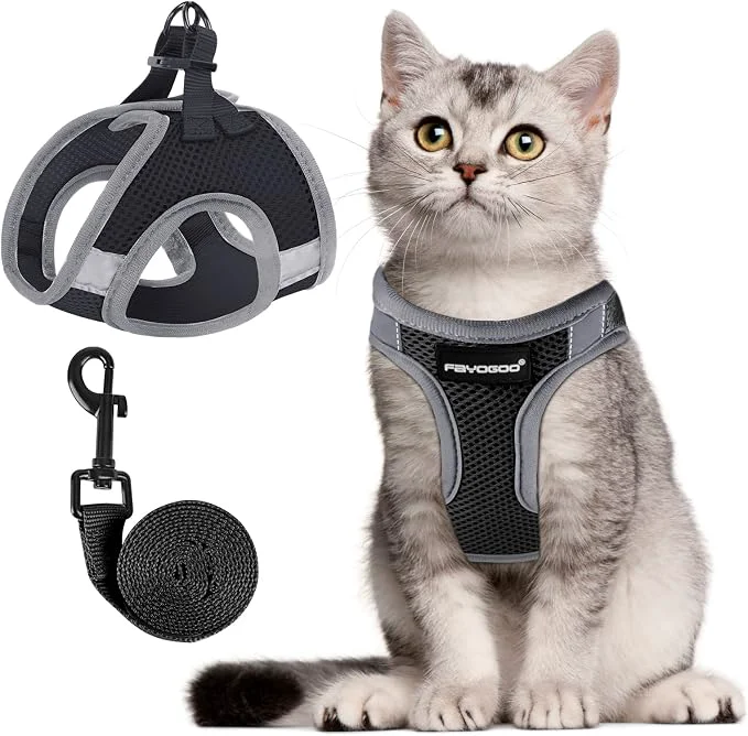 Superior FAYOGOO Cat Harness and Leash Set Upgrade Step-in Escape Proof Harness High-End