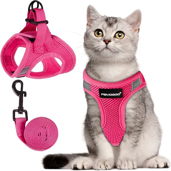 Fast FAYOGOO Cat Harness and Leash Set Upgrade Step-in Escape Proof Harness Authentic
