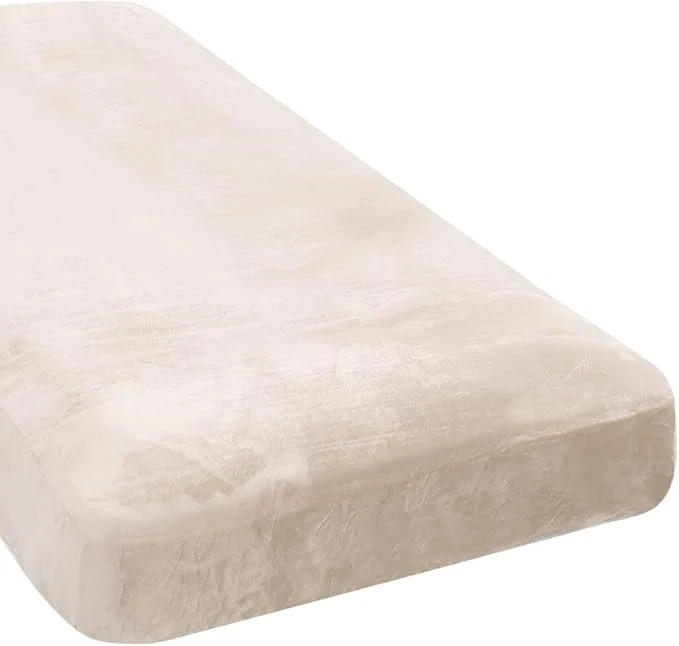 Premium Material H.VERSAILTEX Velvet Stretch Individual Chaise Cover Sectional Couch Covers for L Shaped Sofa Both Left Right Furniture Protector Seat Cushion Sofa Cover 1 Piece Chaise Cover Ivory About ThisOverview Next-Generation