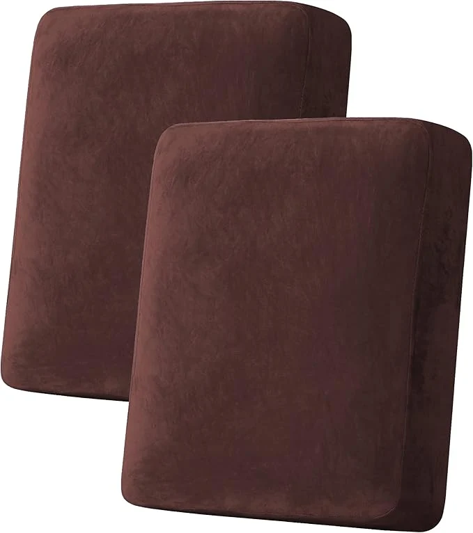 Efficient H.VERSAILTEX Velvet Stretch Couch Cushion Cover Plush Cushion Slipcover for Chair Loveseat Sofa Cushion Furniture Protector Seat Cushion Sofa Cover 2 Piece Medium Sofa Cushion Covers Brown About ThisOverview Authentic