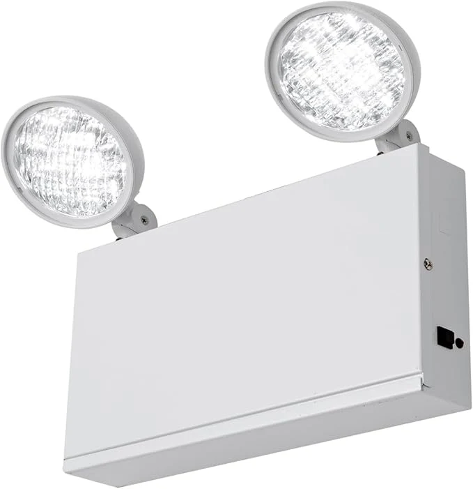 Smart TANLUX New York City Emergency Light Emergency Lights with Battery Backup White Steel Housing AC 120 277V Two HeadsAbout ThisOverview Responsible