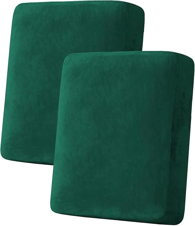 User-Friendly H.VERSAILTEX Velvet Stretch Couch Cushion Cover Plush Cushion Slipcover Cushion Furniture Protector for Seat Cushion Sofa Cover 2 Piece Medium Sofa Cushion Covers Vintage Green About ThisOverview Secure