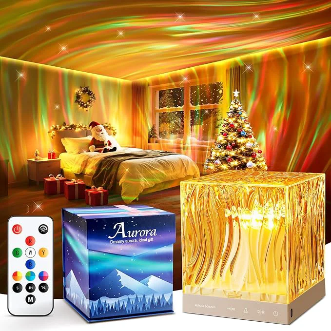 Solid Crystal Lamp for Bedroom 15 White Noise Machine Room Lights for Bedroom Bluetooth Music Night Light Projector RGB Aurora Ocean Light Projector Remote Dimmable Crystal Table Lamp Teen Girls GiftsAbout ThisOverview Dependable