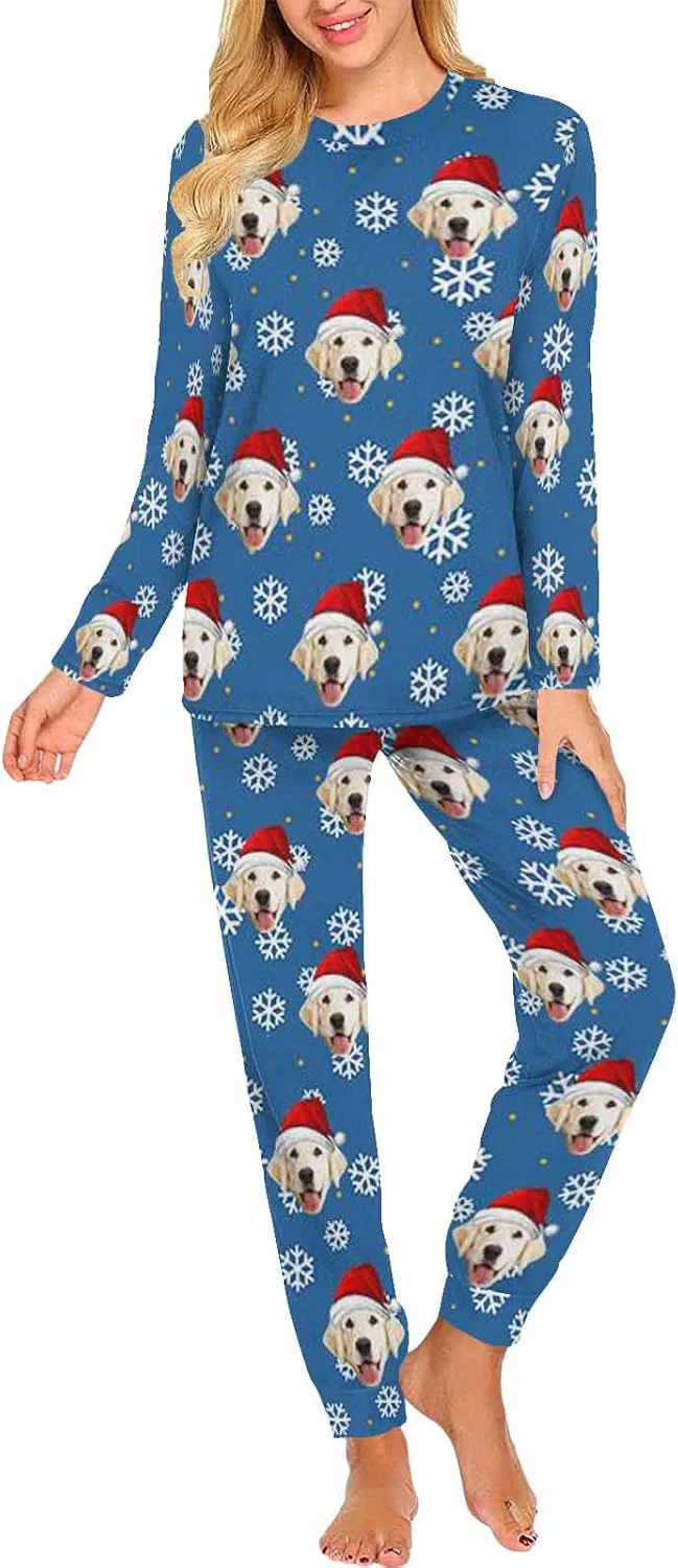 Genuine MyPupSocks Custom Face Pajamas Sets for Women Personalized Photo Sleepwear XS-XXL Trusted