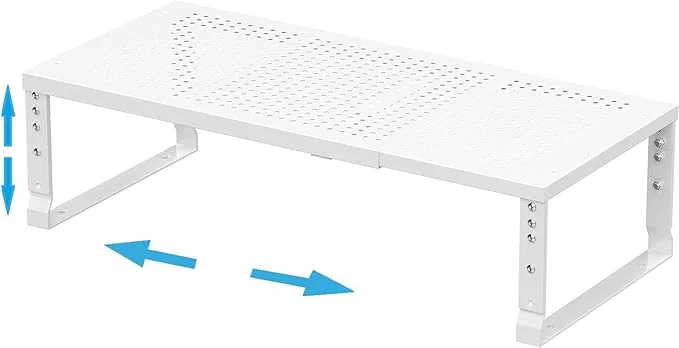 Premium Material Expandable Adjustable Stackable Spice Rack Cabinet Kitchen Countertop Shelf Organizer Metal Pantry Storage Shelves - Space-Saving Storage Solution 1Pack White Medium About ThisOverview Detailed