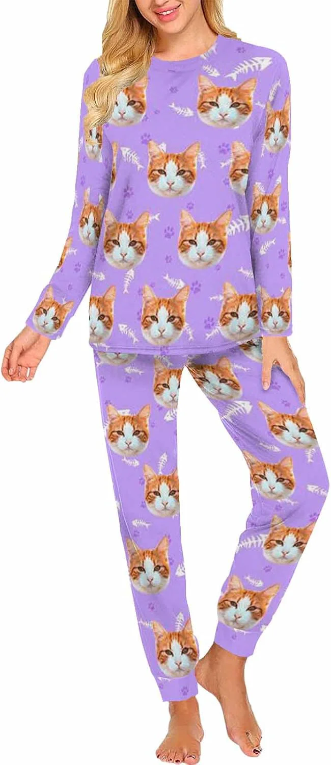 Outstanding MyPupSocks Custom Face Pajamas Sets for Women Personalized Photo Sleepwear XS-XXL Smart