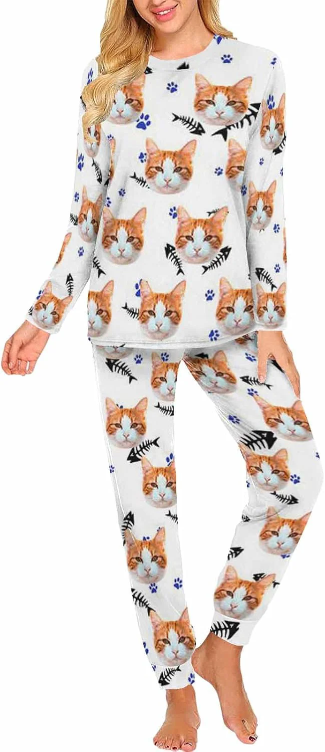 Superior MyPupSocks Custom Face Pajamas Sets for Women Personalized Photo Sleepwear XS-XXL Secure