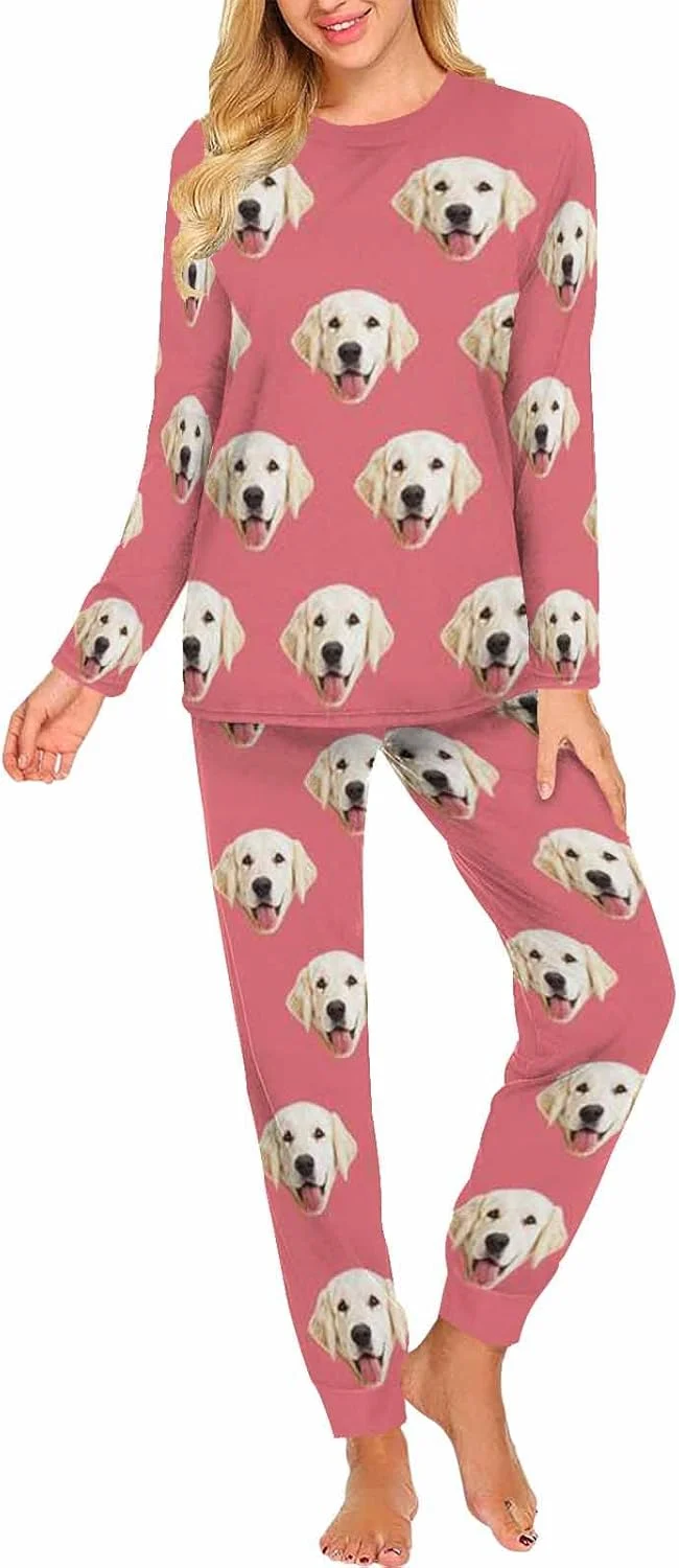 Eco-Friendly MyPupSocks Custom Face Pajamas Sets for Women Personalized Photo Sleepwear XS-XXL Selected