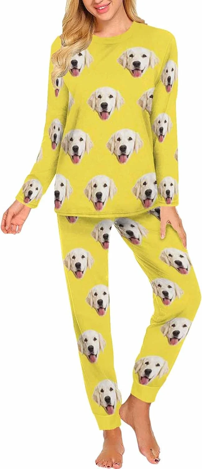 Secure MyPupSocks Custom Face Pajamas Sets for Women Personalized Photo Sleepwear XS-XXL Proven