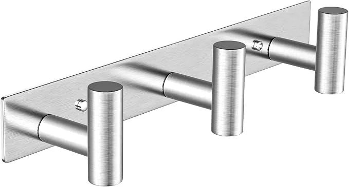 Luxury Wall Mounted Coat Rack-3 Hooks Heavy Duty Stainless Steel Wall Hooks for Towel Coat Bag Hat Rack Coat Hanger Coat Hooks Towel Racks for Bathroom Entryway Kitchen Office Silver 1 Pack About ThisOverview Eco-Friendly
