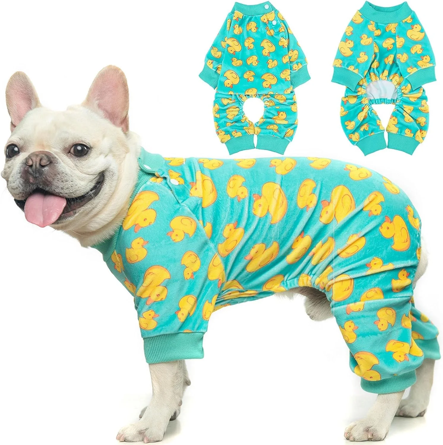 Dependable BEAUTYZOO Dog Pajamas Medium Sized Dog Summer Doggie Pajamas for Boy Girl Soft Strechy Cotton Puppy Pjs Jammies Onesies for Men Women Pet Jumpsuit Body Suit Cat Apparel Clothes Yellow Duck M Efficient