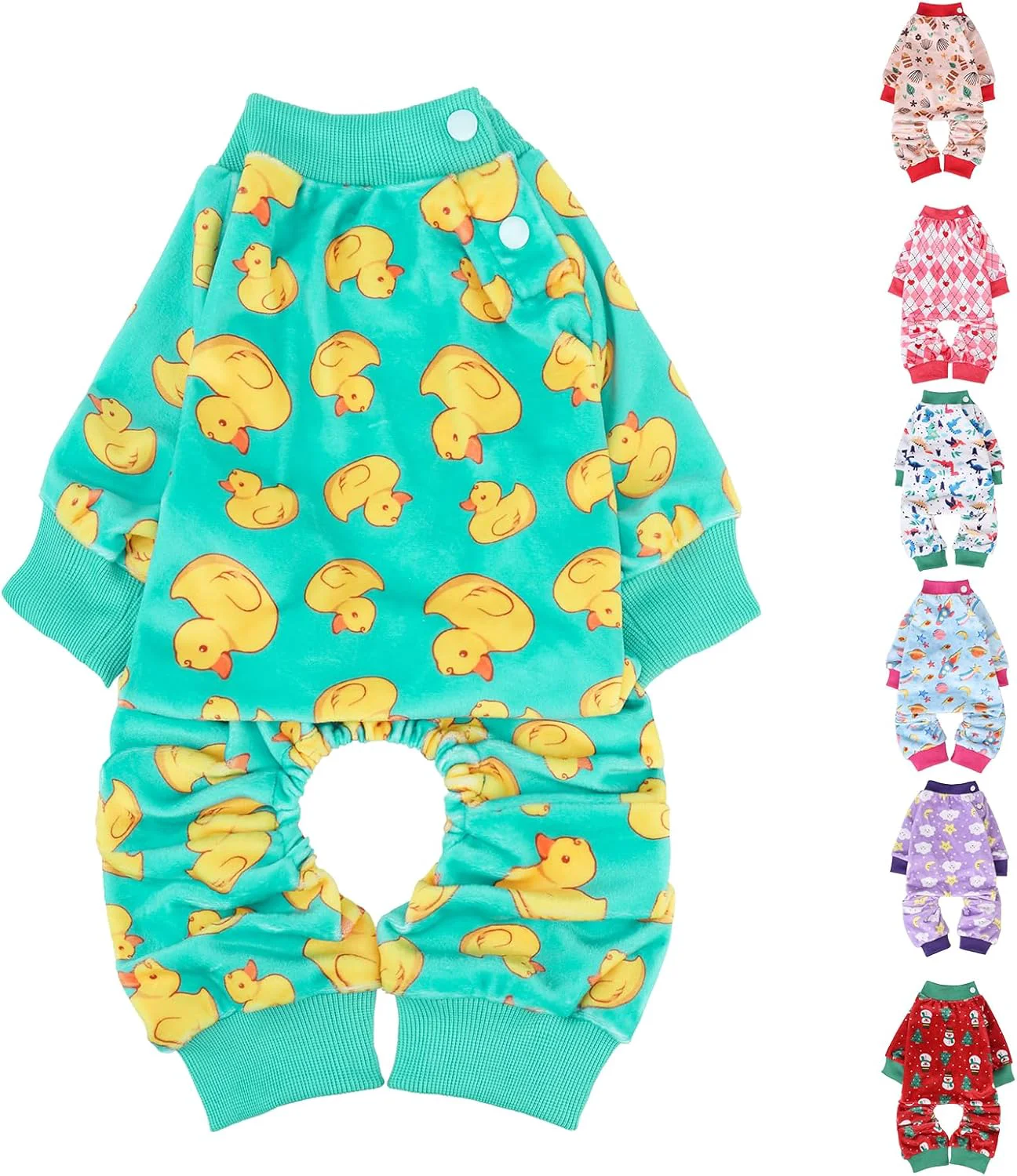 Original Design BEAUTYZOO Dog Pajamas Large Sized Dog Summer Doggie Pajamas for Boy Girl Soft Strechy Cotton Puppy Pjs Jammies Onesies for Men Women Pet Jumpsuit Body Suit Cat Apparel Clothes Yellow Duck XL Sustainable