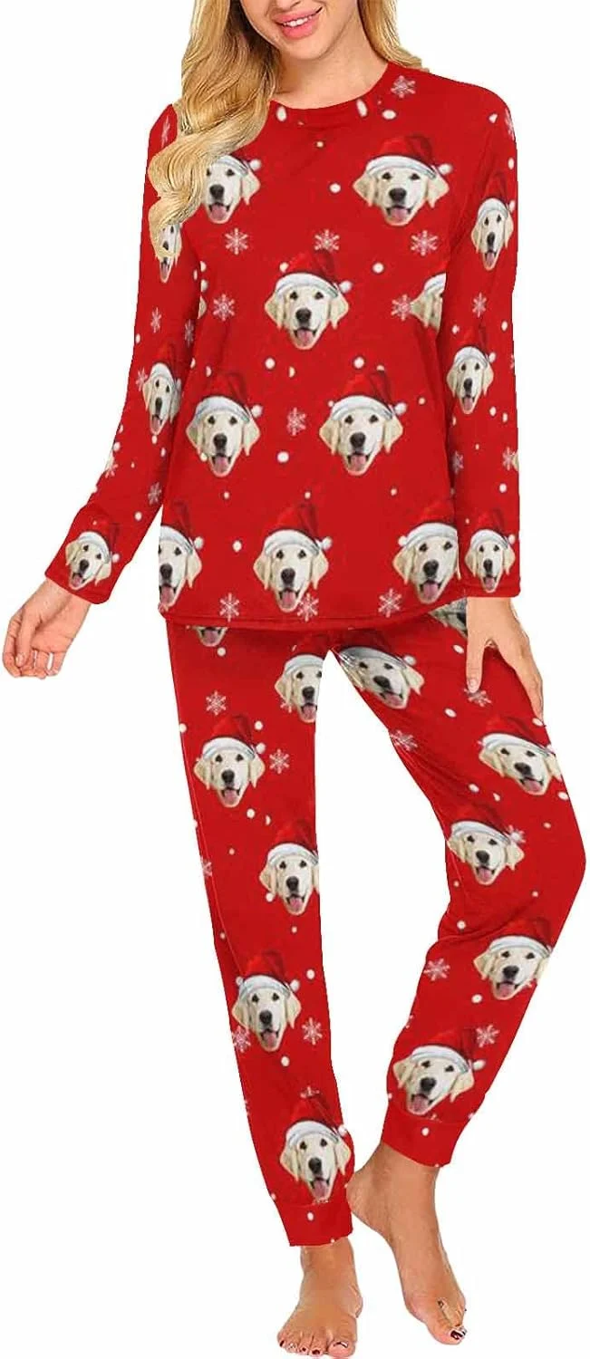 Sustainable MyPupSocks Custom Face Pajamas Sets for Women Personalized Photo Sleepwear XS-XXL Crafted