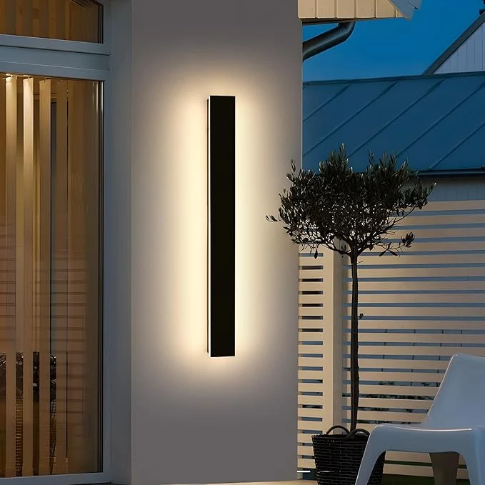 Relaxed Mikeru 39inch Outdoor Wall Light Fixtures 3000k Exterior Wall Sconces Acrylic Invisible Exterior Wall Light for Porch Modern Outdoor Wall Mount Lighting for House Porch Patio GarageAbout ThisOverview Minimalist